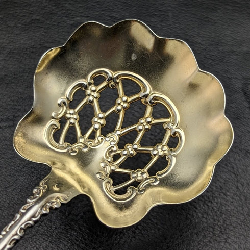 1899 American Antique Sterling Silver Bonbon Spoon COWELL & HUBBARD